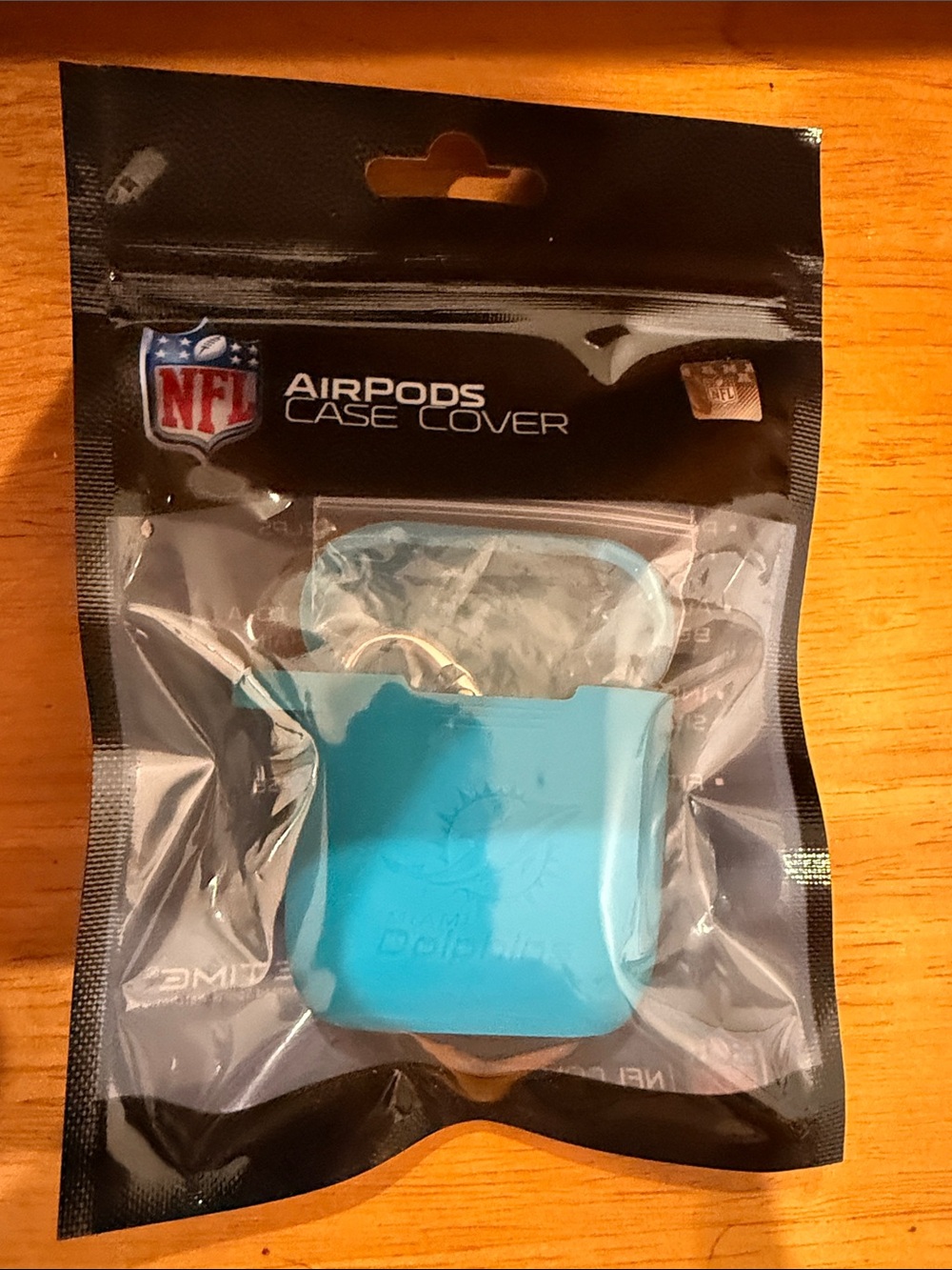 NFL Dolphins AirPods Case Cover - Blue Silicone Protective Case